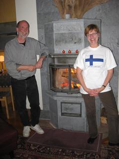 International Order of Runeberg member''s  sapstone Tulikivi's masonry fireplace